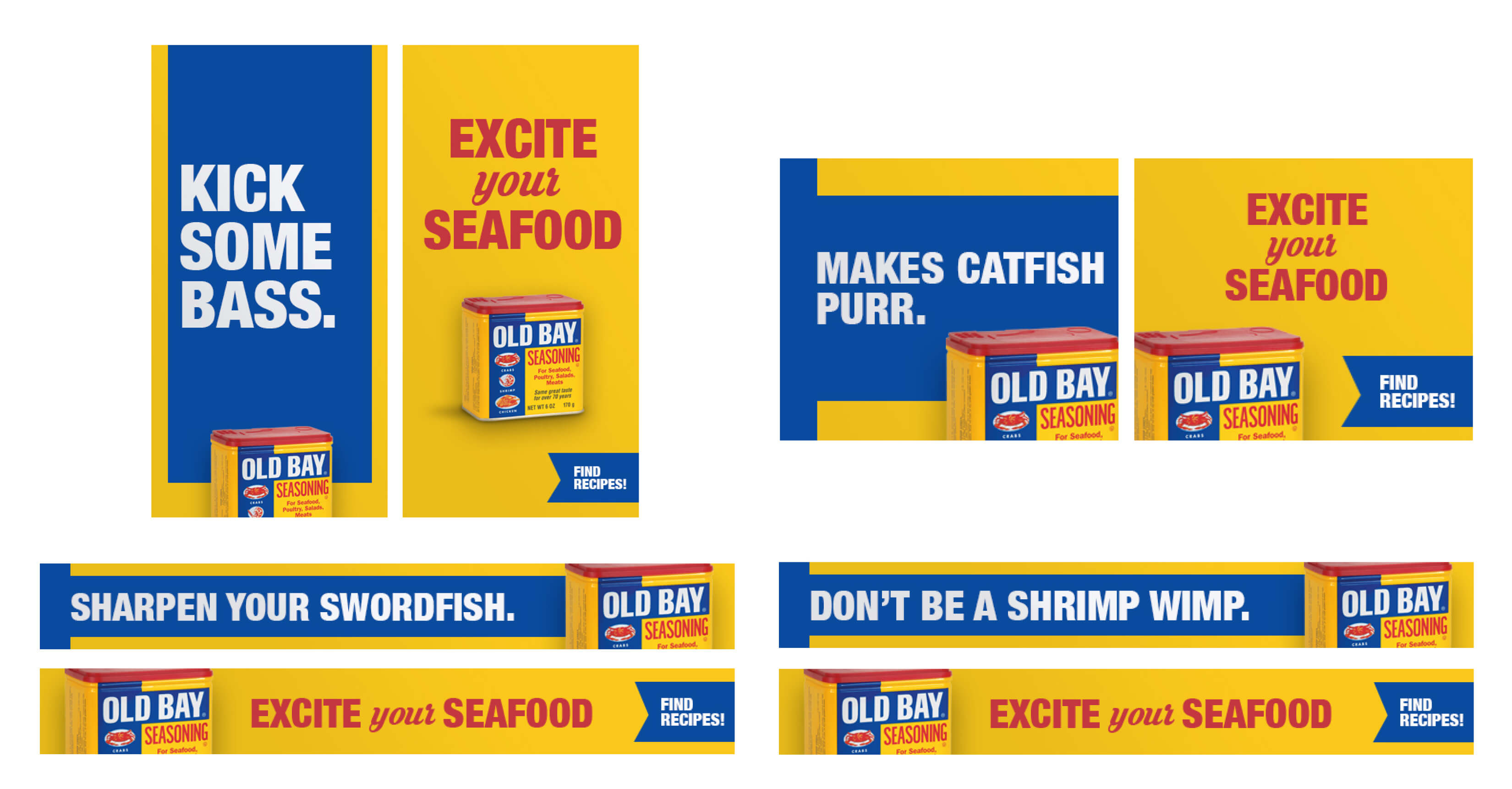 OLD BAY Excite your Seafood online banners